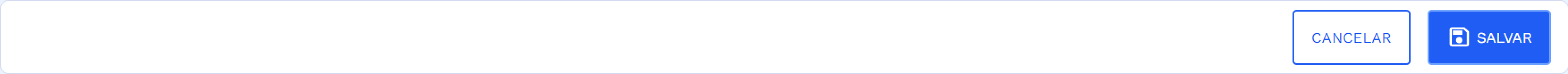 Footer - Botão” Cancelar” e” Salvar”